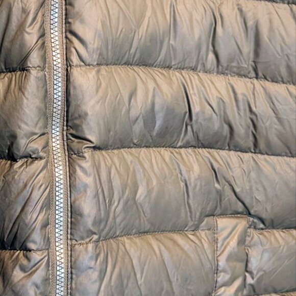 HOLLISTER Mens Olive Green Puffer Jacket Sherpa Lined Hood Coat Warm Winter (L) - Picture 8 of 12